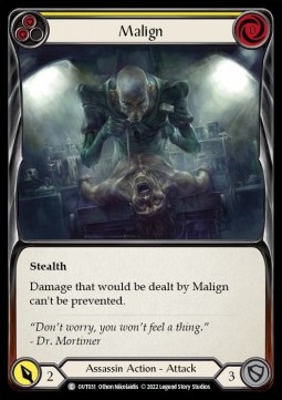Malign (Yellow) (Rainbow Foil) - Outsiders