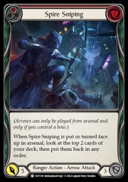 Spire Sniping (Red) (Rainbow Foil) - Outsiders