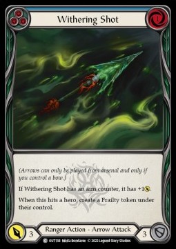 Withering Shot (Blue) (Rainbow Foil) - Outsiders