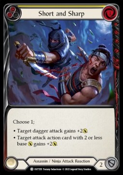 Short and Sharp (Yellow) (Rainbow Foil) - Outsiders