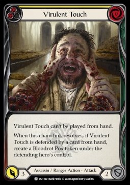 Virulent Touch (Yellow) (Rainbow Foil) - Outsiders