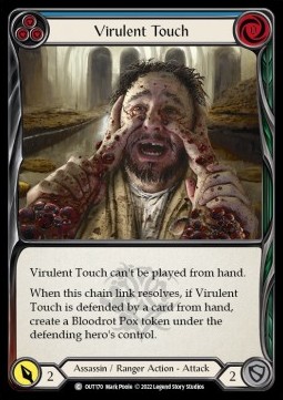 Virulent Touch (Blue) (Rainbow Foil) - Outsiders
