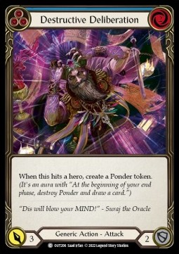 Destructive Deliberation (Blue) (Rainbow Foil) - Outsiders