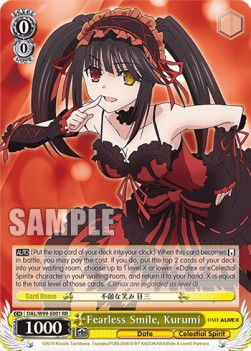 Fearless Smile, Kurumi (V.1 - Double Rare) - Date A Live Vol.2