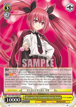 Beyond Her Extended Hand, Kotori (V.1 - Double Rare) - Date A Live Vol.2