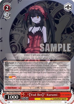 "【Yod Bet】" Kurumi (V.1 - Rare) - Date A Live Vol.2
