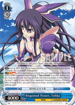 Regained Power, Tohka - Date A Live Vol.2