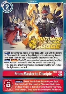 From Master to Disciple (ST12-15) - Judge Promos
