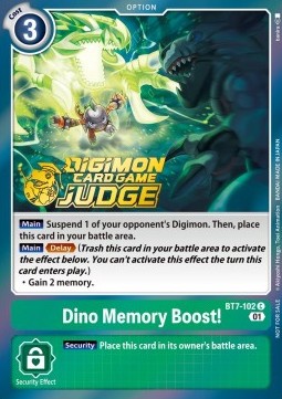 Dino Memory Boost! (BT7-102) - Judge Promos