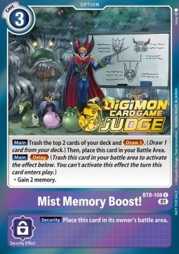 Mist Memory Boost (BT8-108) - Judge Promos