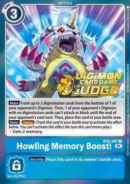 Howling Memory Boost! (BT6-097) - Judge Promos