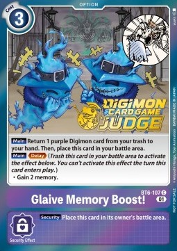 Glaive Memory Boost! (BT6-107) - Judge Promos