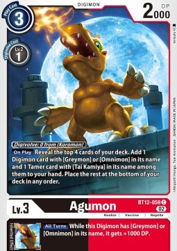Agumon (BT12-059) - Across Time