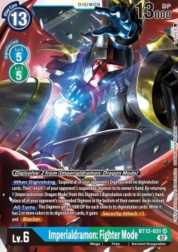 Imperialdramon: Fighter Mode (BT12-031) (V.1) - Across Time