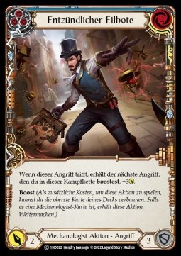 Combustible Courier (Blue) (Regular) - History Pack 1 - Dash Blitz Deck