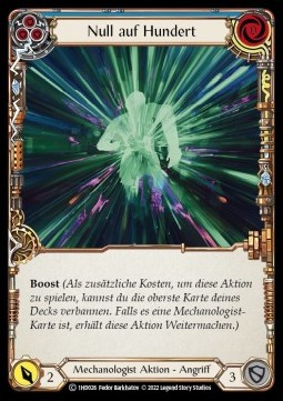 Zero to Sixty (Blue) (Regular) - History Pack 1 - Dash Blitz Deck