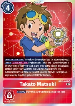 Takato Matsuki (BT12-089) (V.1) - Across Time