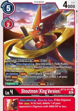 Shoutmon (King Version) (BT12-011) - Across Time