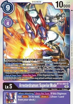 Arresterdramon: Superior Mode (BT12-083) (V.1) - Across Time