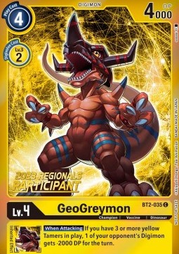 GeoGreymon (BT2-035) (V.1) - Championship 2023 Promos