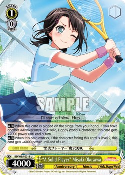 "A Solid Player" Misaki Okusawa (V.1 - Uncommon) - BanG Dream! Girls Band Party! 5th Anniversary