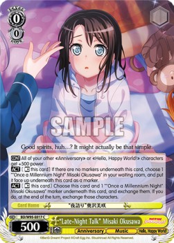 "Late-Night Talk" Misaki Okusawa (V.1 - Common) - BanG Dream! Girls Band Party! 5th Anniversary