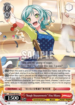 "Rough Measurements" Hina Hikawa (V.1 - Uncommon) - BanG Dream! Girls Band Party! 5th Anniversary