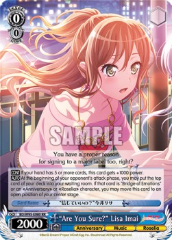 "Are You Sure?" Lisa Imai (V.1 - Double Rare) - BanG Dream! Girls Band Party! 5th Anniversary