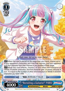 "Recruiting a Guitarist!" PAREO (V.1 - Uncommon) - BanG Dream! Girls Band Party! 5th Anniversary