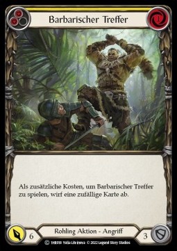 Savage Swing (Yellow) (Regular) - History Pack 1 - Rhinar Blitz Deck