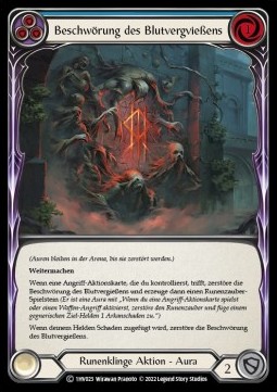 Bloodspill Invocation (Blue) (Regular) - History Pack 1 - Viserai Blitz Deck