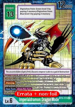 Imperialdramon Dragon Mode (BT3-111) - Revision Pack