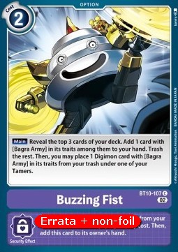 Buzzing Fist (BT10-107) - Revision Pack
