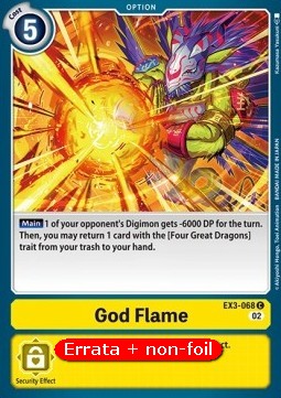 God Flame (EX3-068) - Revision Pack
