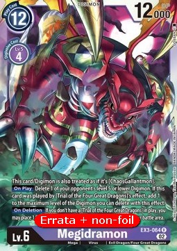 Megidramon (EX3-064) - Revision Pack