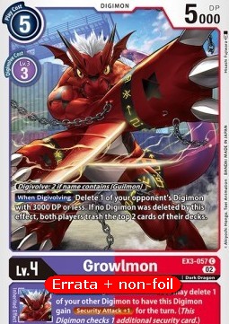 Growlmon (EX3-057) - Revision Pack