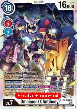 Omnimon (X Antibody) (BT10-086) - Revision Pack