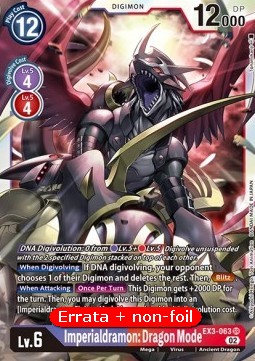 Imperialdramon: Dragon Mode (EX3-063) - Revision Pack