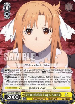 Unbreakable Hope, Asuna (V.2 - Super Rare) - Animation Sword Art Online 10th Anniversary