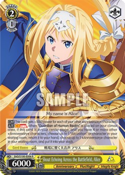 Shout Echoing Across the Battlefield, Alice (V.1 - Rare) - Animation Sword Art Online 10th Anniversary