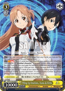 Piling Up Emotions, Asuna & Kirito (V.1 - Rare) - Animation Sword Art Online 10th Anniversary