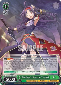 "Mother's Rosario" Yuuki (V.1 - Double Rare) - Animation Sword Art Online 10th Anniversary