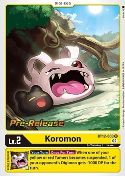 Koromon (BT12-003) - Promos: Across Time
