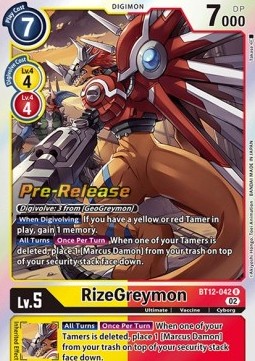 RizeGreymon (BT12-042) - Promos: Across Time