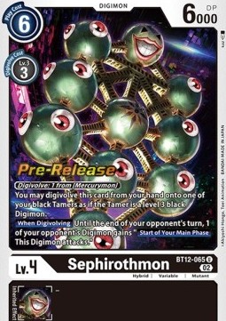 Sephirothmon (BT12-065) - Promos: Across Time