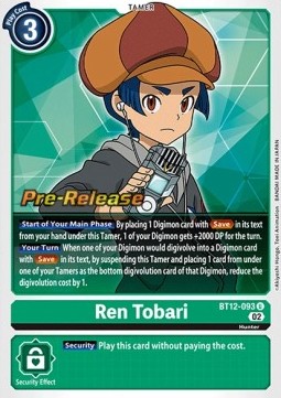Ren Tobari (BT12-093) - Promos: Across Time
