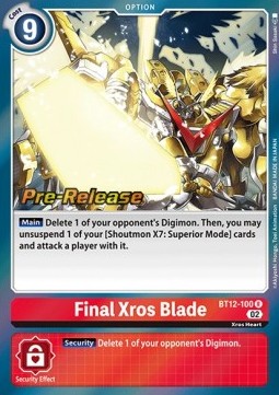 Final Xros Blade (BT12-100) - Promos: Across Time