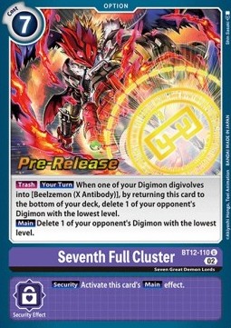 Seventh Full Cluster (BT12-110) - Promos: Across Time