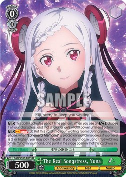 The Real Songstress, Yuna (V.1 - Uncommon) - Animation Sword Art Online 10th Anniversary