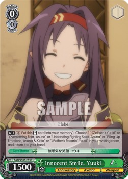 Innocent Smile, Yuuki (V.1 - Uncommon) - Animation Sword Art Online 10th Anniversary